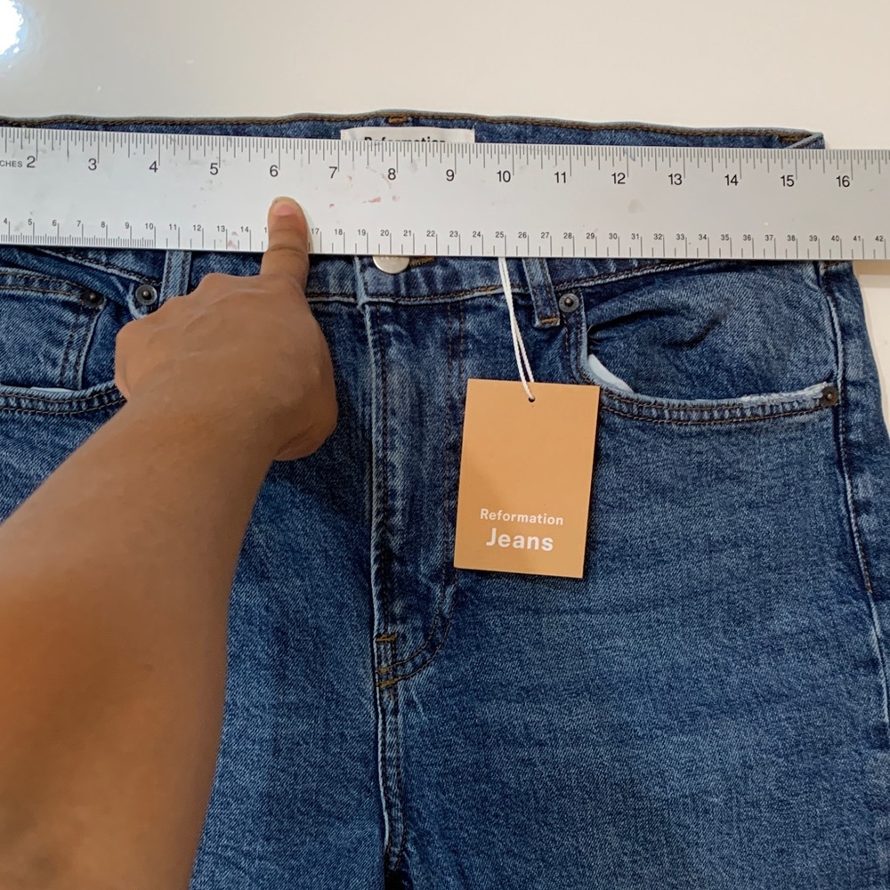 Reformation High & Skinny Crop Jeans Syracuse Wash • Size 31 • NWT - Picture 9 of 10